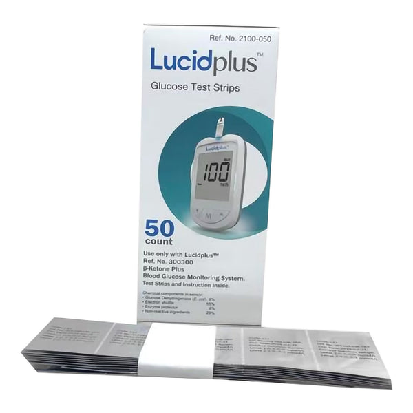 Lucidplus™ Blood Glucose and Ketone Test Strips 50 Strips per Pack (1121165_BX) 50/BX