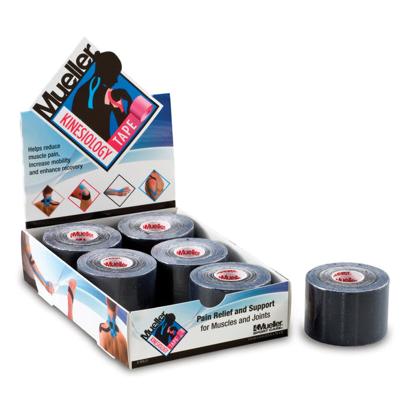 Mueller® Kinesiology Tape Black 2 Inch X 5 Yard Cotton NonSterile (806784_EA) 1/EA