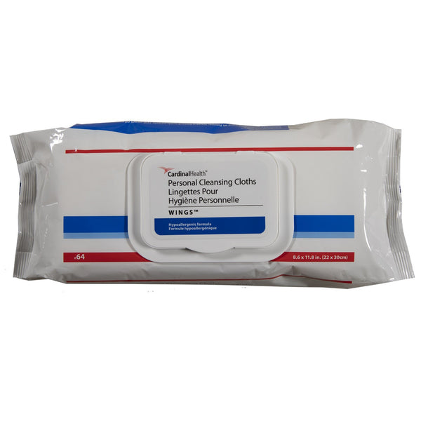Cardinal Health™ Wings™ Personal Cleansing Wipe Soft Pack Scented 64 Count (1189849_CS) 768/CS