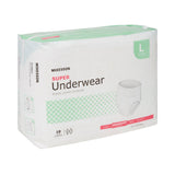 McKesson Unisex Adult Absorbent Underwear Pull On with Tear Away Seams Large Disposable Moderate Absorbency (1123833_CS) 72/CS