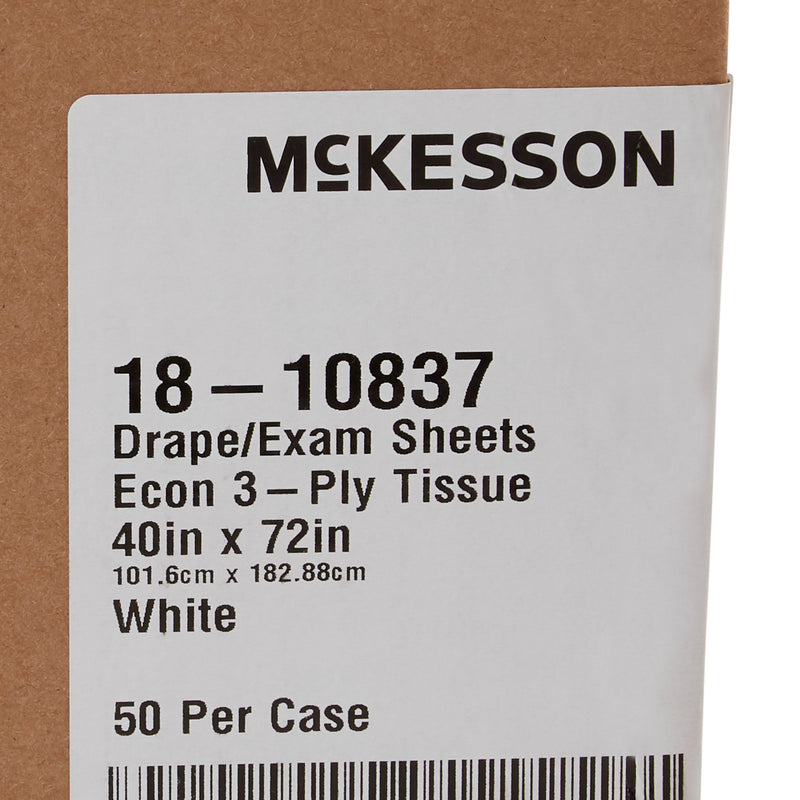 McKesson General Purpose Drape Physical Exam Drape 40 W X 72 L Inch NonSterile (216348_CS) 50/CS