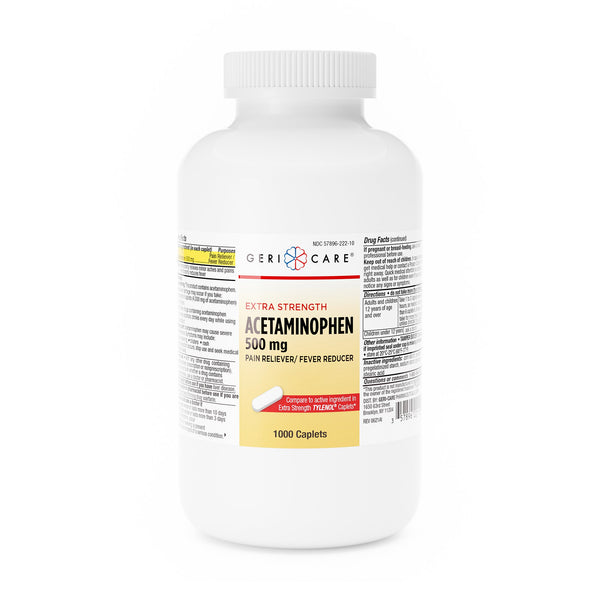 Geri-Care® Pain Relief 500 mg Strength Acetaminophen Caplet 1,000 per Bottle (1244860_CS) 12/CS