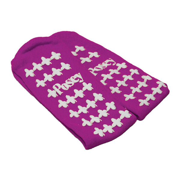 Posey® Slipper Socks Unisex Adult Large Double Tread Single Patient Use Purple (1145354_PR) 1/PR