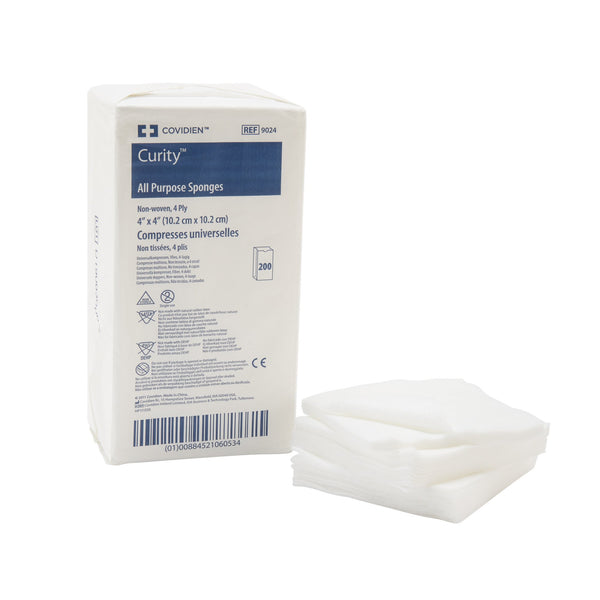 Curity™ Nonwoven Sponge 4 X 4 Inch 4-Ply NonSterile 200 per Pack (151784_CS) 2000/CS