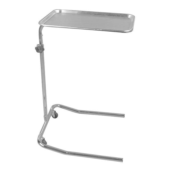 McKesson Mayo Instrument Stand Hand Operated Single Post U-Shaped Base Small Tray (691124_EA) 1/EA