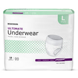 McKesson Unisex Adult Absorbent Underwear Pull On with Tear Away Seams Large Disposable Heavy Absorbency (1123836_CS) 72/CS