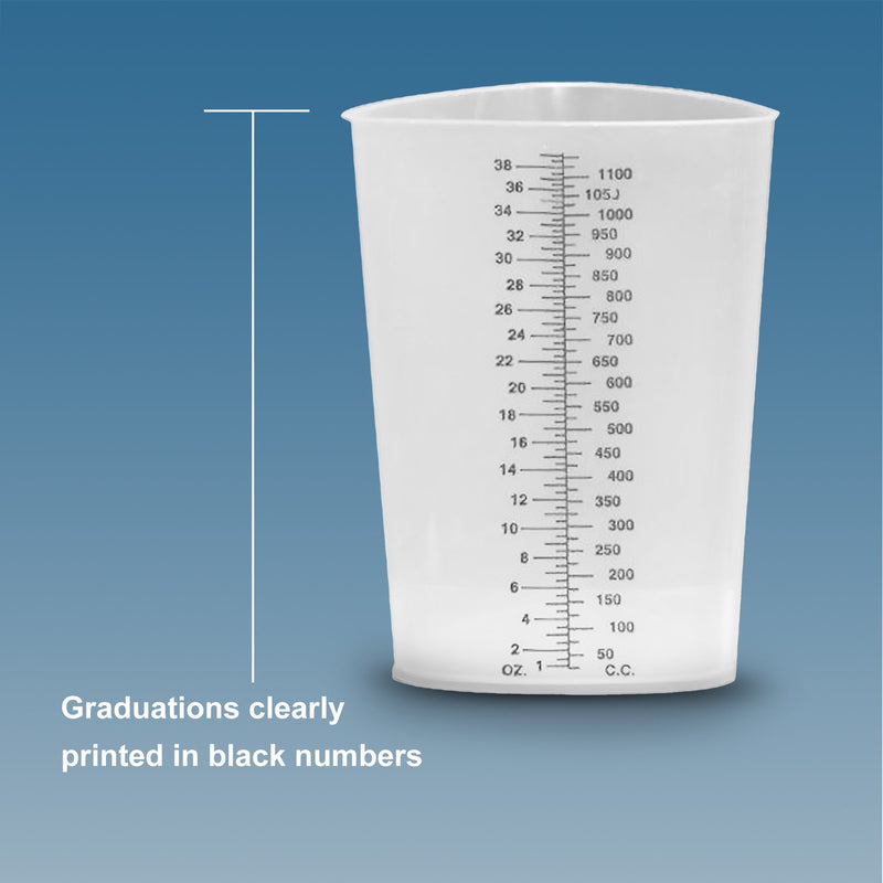 Plasti-Grad® Graduated Beaker Triangular Polypropylene 1,200 mL (320504_CS) 200/CS
