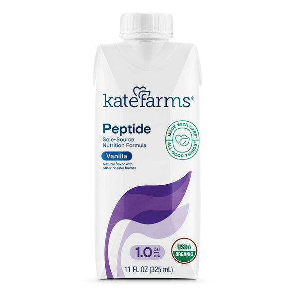 Kate Farms Peptide 1.0 Oral Supplement Vanilla Flavor Liquid 11 oz. Carton (1184934_EA) 1/EA