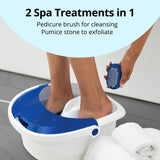 HoMedics® Bubble Bliss Elite Foot Bath with Heat Boost Blue / White Plastic (1253807_EA) 1/EA