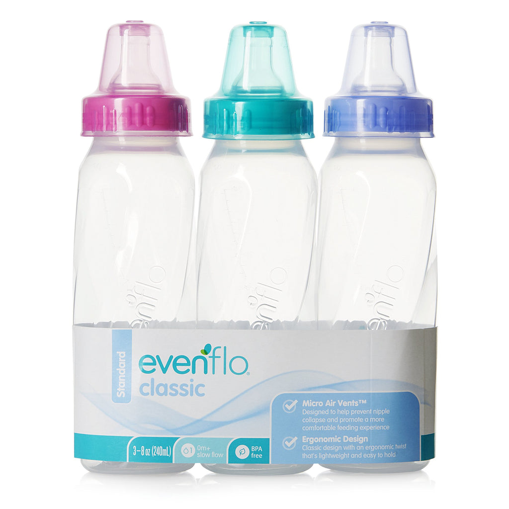 evenflo 8 oz bottles Evenflo Classic Clear Bpa-Free Plastic Baby Bottle