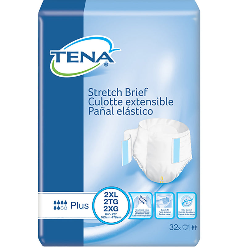 TENA® Stretch™ Plus Unisex Adult Incontinence Brief 2X-Large Disposable Moderate Absorbency (959407_PK) 32/PK