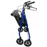McKesson Bariatric 4 Wheel Rollator Blue Adjustable Height / Heavy Duty / Folding Steel Frame (1065270_EA) 1/EA