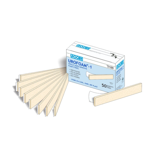 Urofoam® Adhesive Foam Strips 1 Sided, NonSterile, 0.09 X 1 X 5.75 Inch (668137_BX) 50/BX