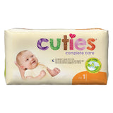 Cuties® Complete Care Unisex Baby Diaper Size 1 Disposable Heavy Absorbency (1206479_CS) 200/CS