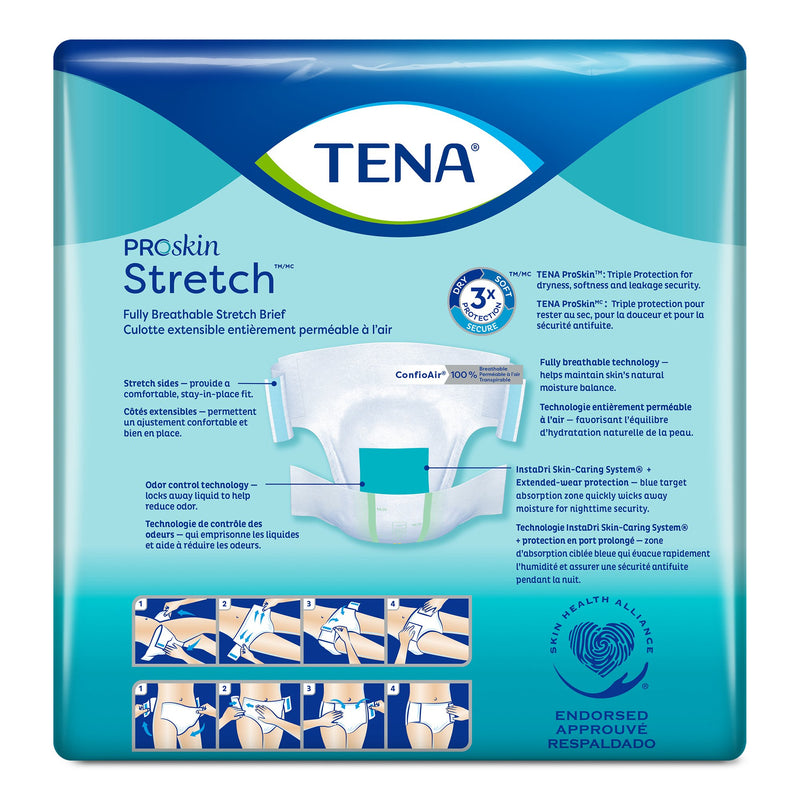 TENA ProSkin Stretch™ Super Unisex Adult Incontinence Brief Medium Disposable Heavy Absorbency (670604_BG) 1/BG