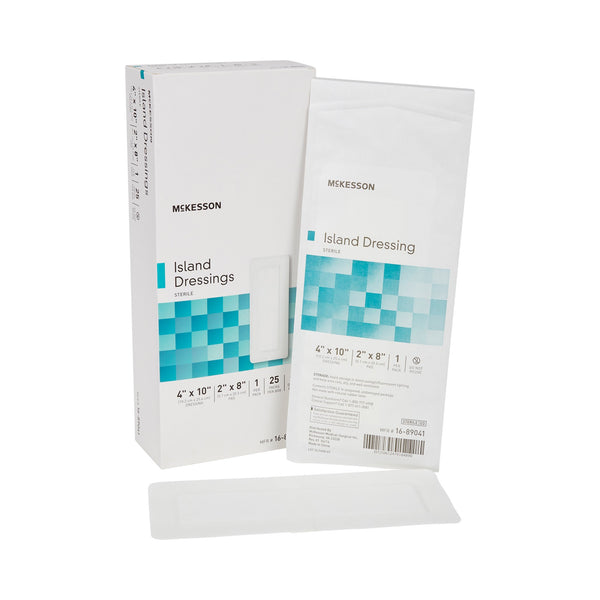 McKesson Island Dressing 4 X 10 Inch Rectangle Sterile (488925_CS) 100/CS