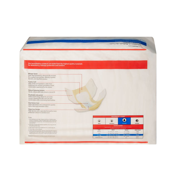 Wings™ Super Quilted Unisex Adult Incontinence Brief X-Large Disposable Heavy Absorbency (960585_BG) 15/BG