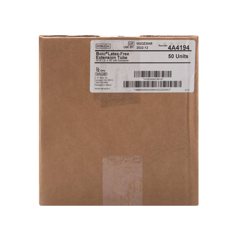 Bard® Tube, Leg Bag Extension 18 Inch Tube and Adapter, Reusable, Sterile (140357_CS) 50/CS