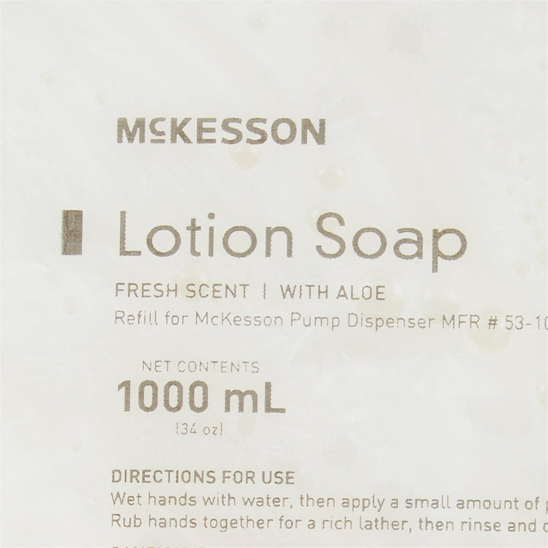 McKesson Soap Lotion 1,000 mL Dispenser Refill Bag Fresh Scent (468272_EA) 1/EA