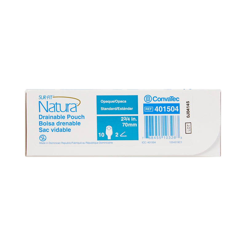 Sur-Fit Natura® Colostomy Pouch Two-Piece System 12 Inch Length Drainable (325418_BX) 10/BX