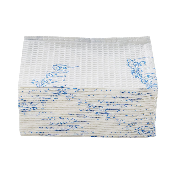 McKesson Procedure Towel 13 W X 18 L Inch White / Blue Cartoon Toes NonSterile (1069101_CS) 500/CS