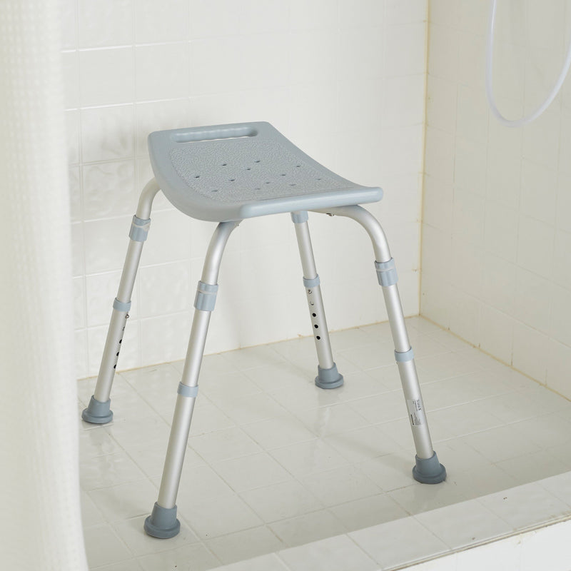 McKesson Bath Bench Without Arms Aluminum Frame Without Backrest 19-1/4 Inch Seat Width 300 lbs. Weight Capacity (1073632_CS) 4/CS