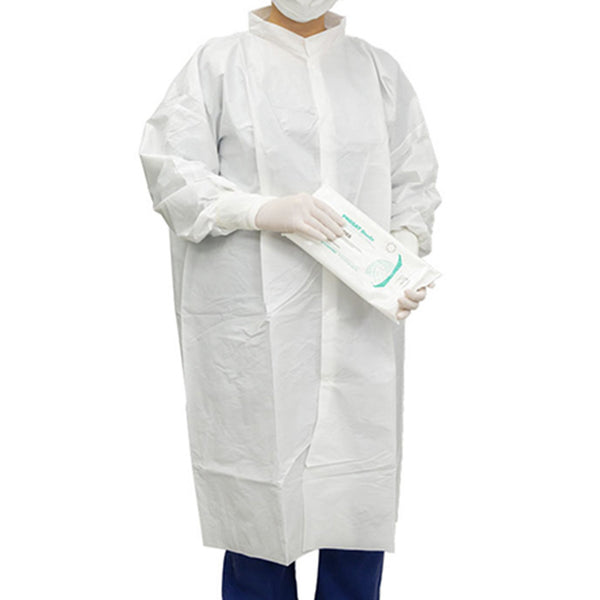 Contec® CritiGear™ Cleanroom Lab Coat White X-Large Knee Length Microporous Fabric Disposable (1124215_CS) 30/CS