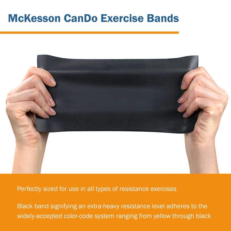 McKesson CanDo® Exercise Resistance Band Black 5 Inch X 6 Yard X-Heavy Resistance (1073315_EA) 1/EA