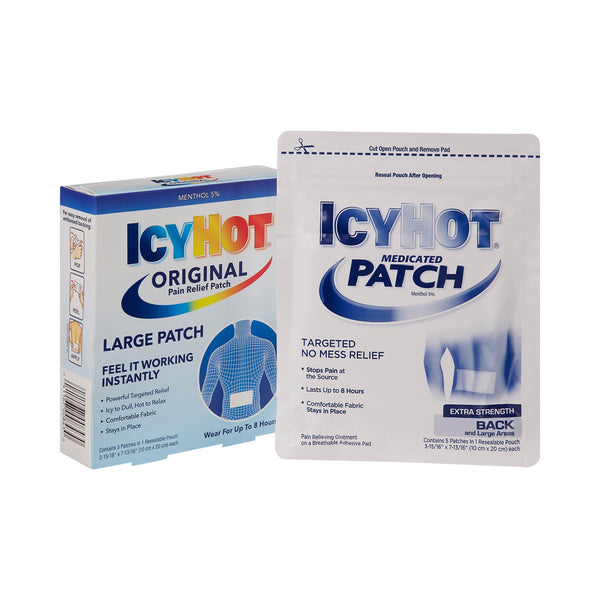 Icy Hot® Topical Pain Relief 5% Strength Menthol Patch 5 per Box (489911_PK) 1/PK