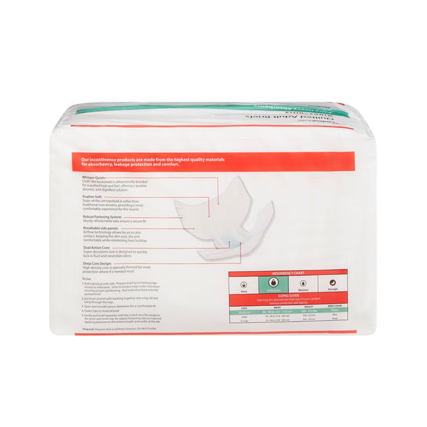 Wings™ Ultra Unisex Adult Incontinence Brief Medium Disposable Heavy Absorbency (960580_BG) 12/BG