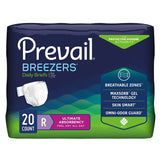 Prevail® Breezers® Unisex Adult Incontinence Brief Regular Disposable Heavy Absorbency (527367_BG) 20/BG