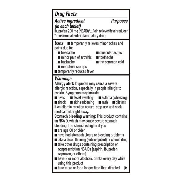Foster & Thrive™ Pain Relief 200 mg Strength Ibuprofen Tablet 50 per Bottle (1239000_BT) 1/BT