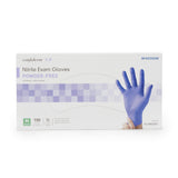 McKesson Confiderm® 3.0 Exam Glove Medium NonSterile Nitrile Standard Cuff Length Textured Fingertips Blue Not Rated (1107941_BX) 100/BX