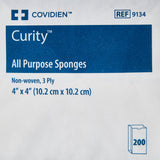 Curity™ Nonwoven Sponge 4 X 4 Inch 3-Ply NonSterile 200 per Pack (194217_CS) 4000/CS