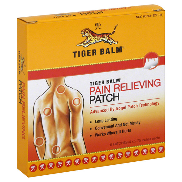 Tiger Balm® Topical Pain Relief 80 mg - 24 mg - 16 mg Strength Camphor / Menthol / Capsaicin Patch 5 per Box (638747_PK) 1/PK