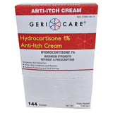 Geri-Care® Itch Relief 1% Strength Cream 144 Per Box Individual Packet (1234577_CS) 1728/CS