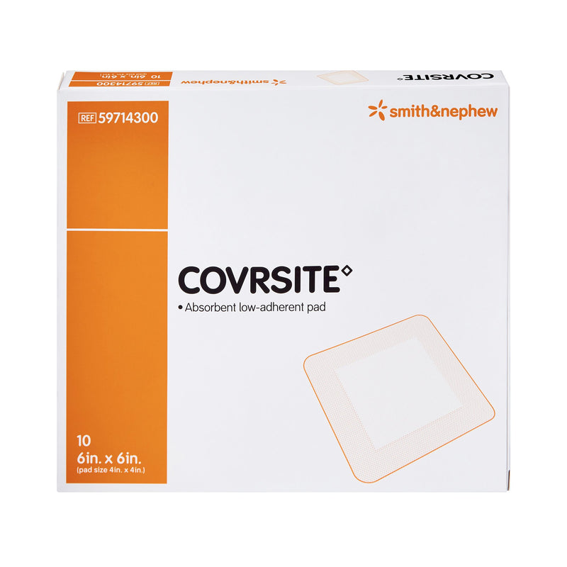 Covrsite Composite Dressing 6 X 6 Inch Square NonSterile Film Backing (350591_CS) 100/CS