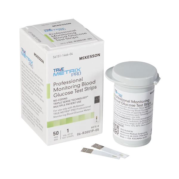 McKesson TRUE METRIX® PRO Blood Glucose Test Strips 50 Strips per Pack (960298_BX) 50/BX