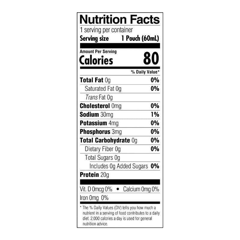 ProSource® TF20 Tube Feeding Formula Unflavored Liquid 60 mL Pouch (1216148_EA) 1/EA