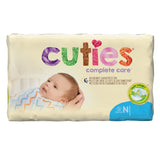 Cuties® Complete Care Unisex Baby Diaper Newborn Disposable Heavy Absorbency (1206478_PK) 25/PK
