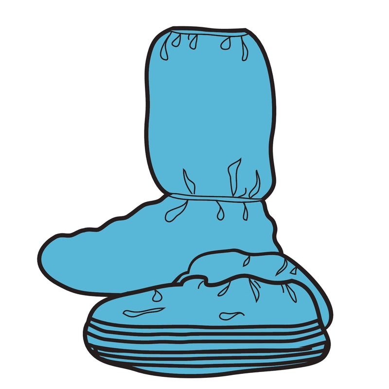 Hi Guard® Boot Cover X-Large Knee High Nonskid Sole Blue NonSterile (387444_PK) 50/PK