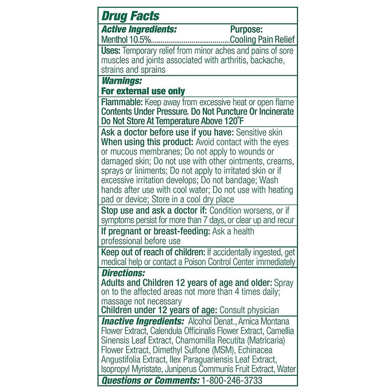 Biofreeze® Professional 360° Topical Pain Relief 10.5% Strength Menthol Spray 4 oz. (1027521_CS) 72/CS