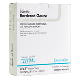 DermaRite® Bordered Gauze Island Dressing 4 X 4 Inch Square Sterile (867882_BX) 25/BX