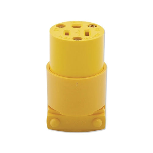 Eaton Crouse-Hinds 3 Wire Grounded Vinyl Plug, 15 Amps, 25 Volts, Female (309-4887-BOX) Each