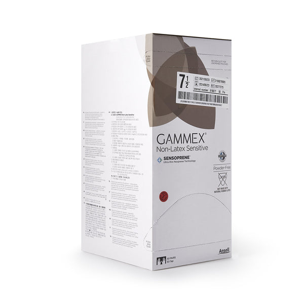 GAMMEX® Non-Latex Sensitive Surgical Glove Size 7.5 Sterile Polychloroprene Standard Cuff Length Micro-Textured Cream Chemo Tested (833675_CS) 200/CS