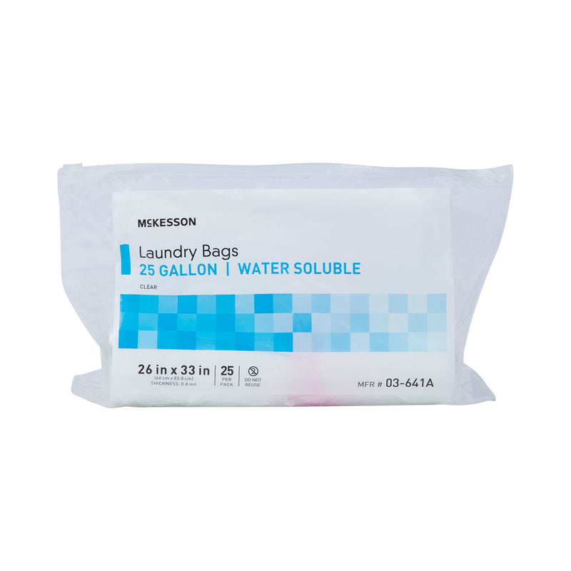 McKesson Hot Water Soluble Laundry Hamper Bag 20 to 25 gal. 26 X 33 Inch Disposable (1147893_PK) 25/PK