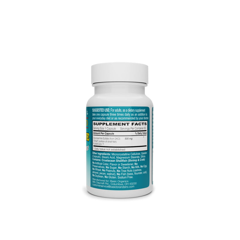 Pura Salud™ Joint Health Supplement Glucosamine HCI 500 mg Strength Capsule 60 per Bottle (503391_BT) 1/BT