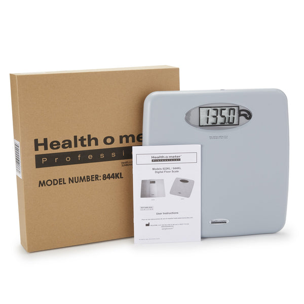 Health O Meter® Floor Scale Digital Display 440 lbs. / 200 kg Capacity White Battery Operated (626874_EA) 1/EA