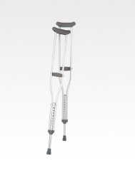 Breg Underarm Crutches Adult 5 Foot 2 Inch to 5 Foot 10 Inch User Height Aluminum Frame 250 lbs. Weight Capacity (1040821_EA) 1/EA