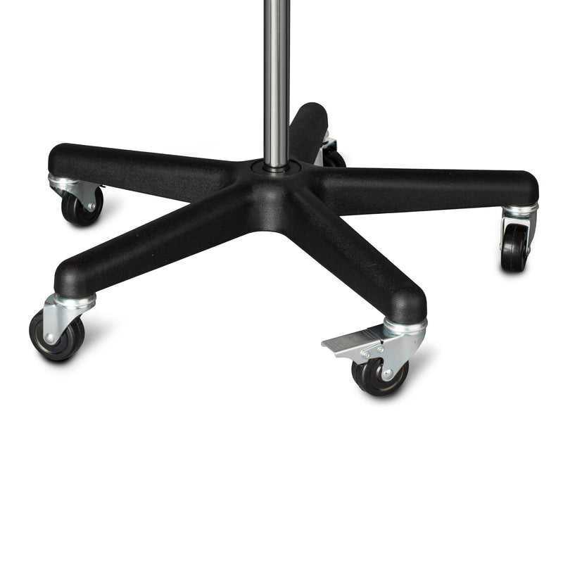 Tech-Med Mobile Instrument Stand Hand Operated Single Post 5-Leg Base Small Tray (640185_EA) 1/EA